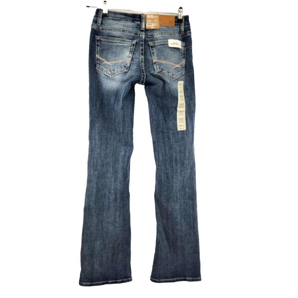 BKE Stella Jeans Womens 26 x 33 1/2 Stretch Denim Bootcut Medium Wash - Picture 2 of 16